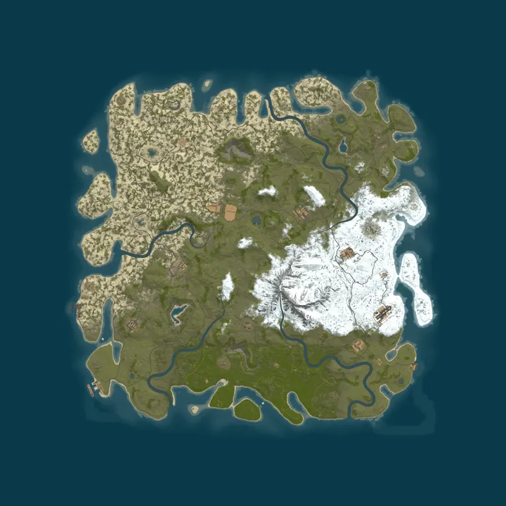 Map of Sam's Zombie outbreak test server