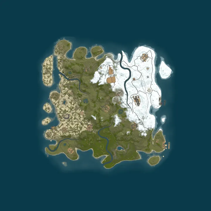 Map of Grizzly Outpost 2x | Solo/Duo/Trio | Biweekly | Noob Friendly |
