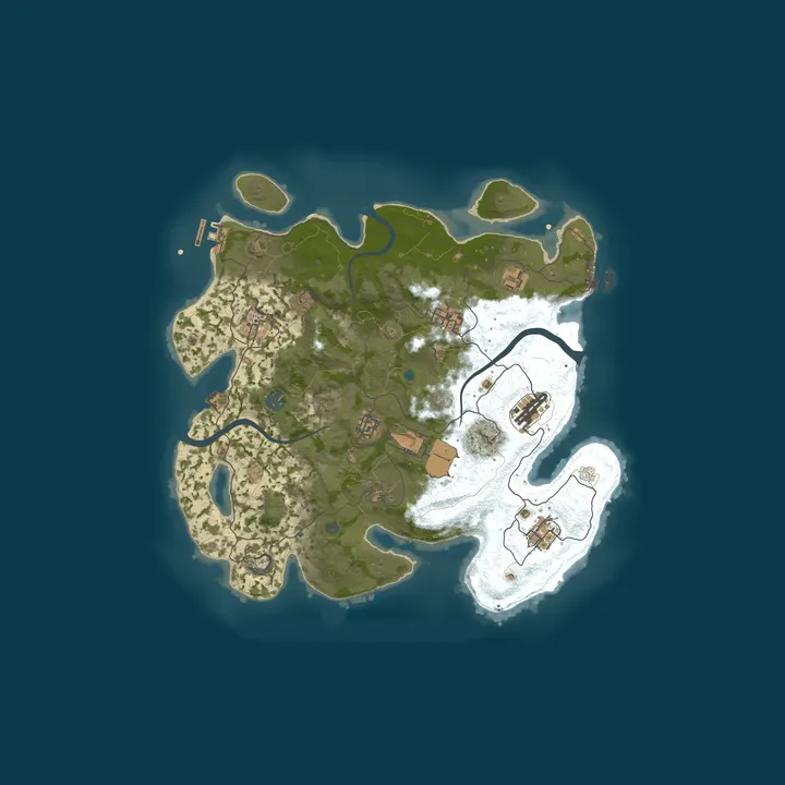Map of Rustomania 2x | RU | Weekly | Clans NoLimit | Smelt/Recycle x4 