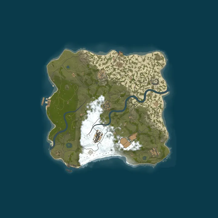Map of STRAVOS 100x - |PvP| Loot +|Shop|Kits|Airfield Event|