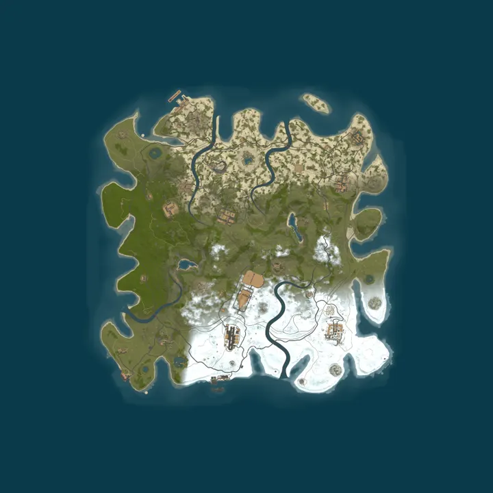 Map of GENESIS 5X RUST | T1 Unlocked | MyMini | PVP with PVE Events