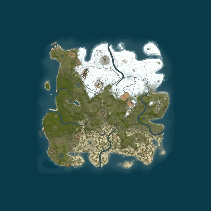 Map of A Shockbyte Rust Server