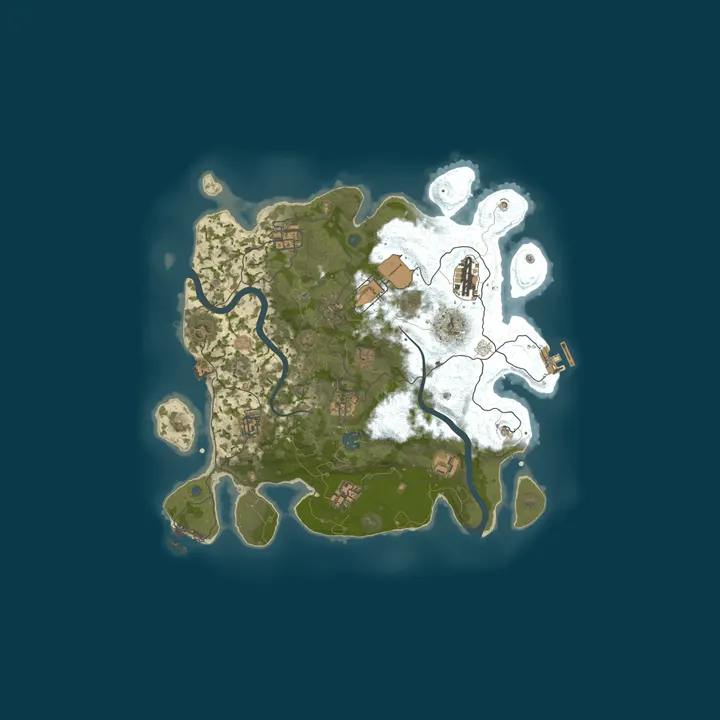 Map of [US] Shooters Rust 1000X PVE XP|KITS|SHOP