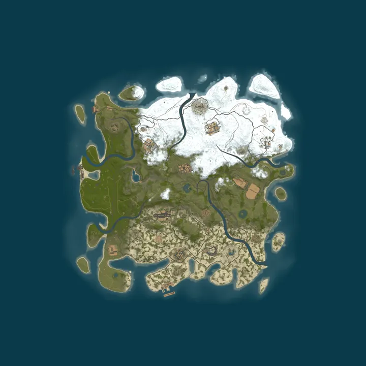 Map of Outcast Rust 3x Trio USA
